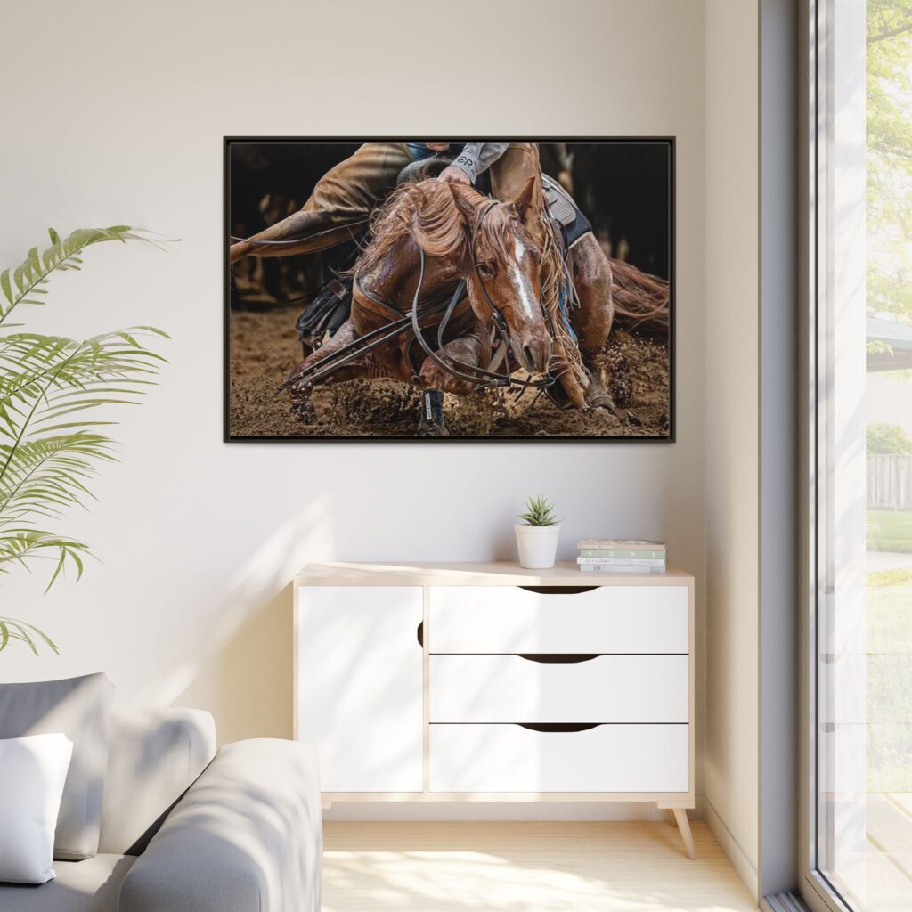 Framed Matte Canvas Cutting Horse Print — Courtesy of Beto Orsi Photography